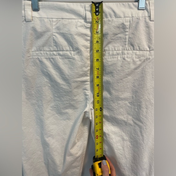 Vince., 6, white 24” crop capri pants straight leg 100% cotton resort summer EUC - Picture 5 of 7